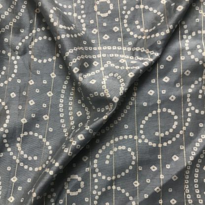 grey chanderi lurex fabric