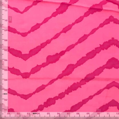 dark pink chevron viscose muslin pink fabric
