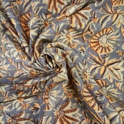 abstract floral rayon mill print fabric