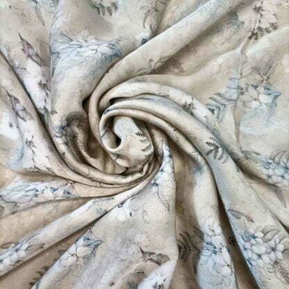 floral print poly satin flex fabric