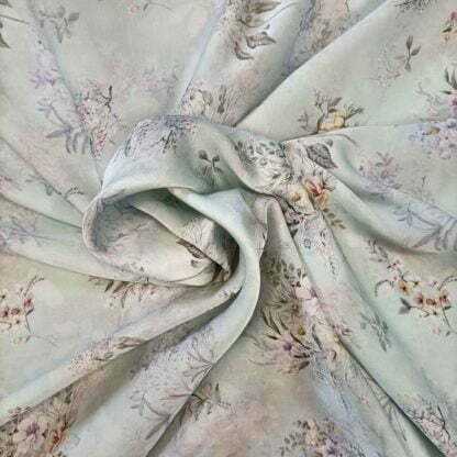 floral print poly satin flex fabric