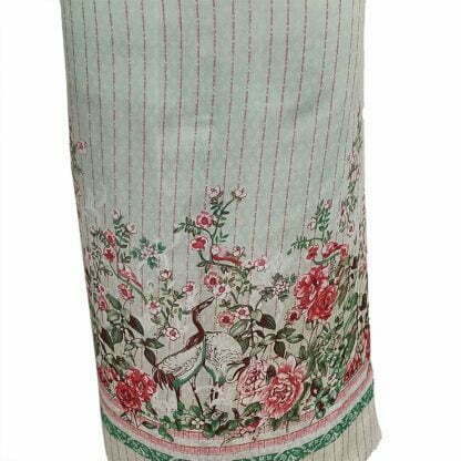 floral prints poly chanderi fabric