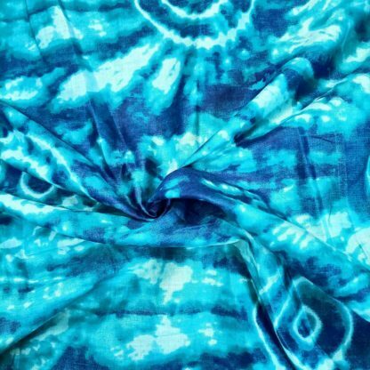 blue cotton satin fabric