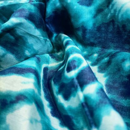 blue cotton satin fabric