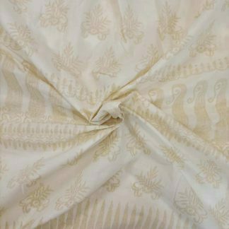 floral prints cream cotton cambric fabric