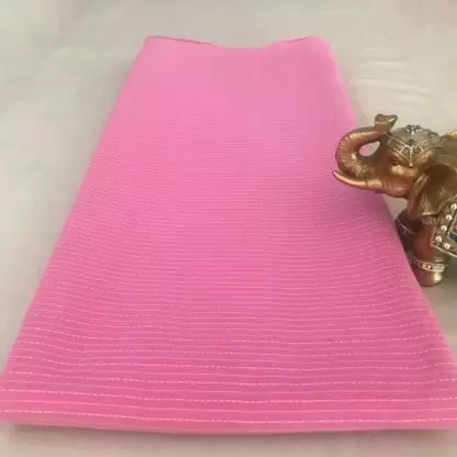 pink cotton katha fabric