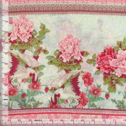 rose florals poly muslin fabric
