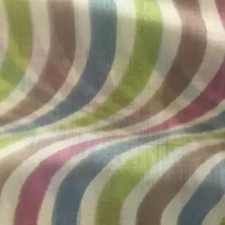 multi color wavy lines viscose muslin fabric