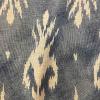 ikkat blue white muslin silk fabric large