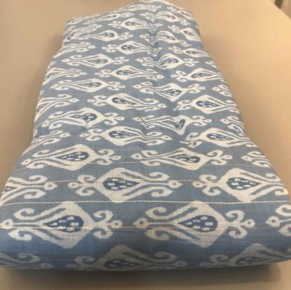 blue ikkat motif lurex fabric