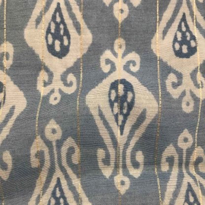 blue ikkat motif lurex fabric