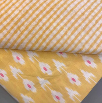 cotton fabric combo yellow
