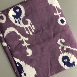 violet motif lavender muslin silk fabric