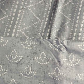 Motifs & Stripes Gray Cotton Fabric Combo