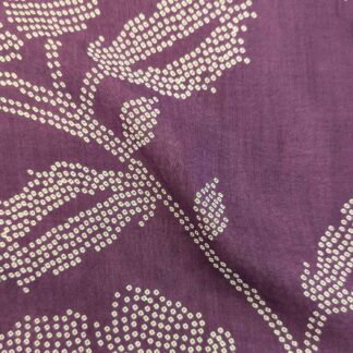 white dot florals burgundy muslin silk fabric