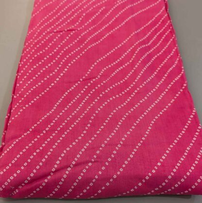 white wavy dots pink muslin silk fabric