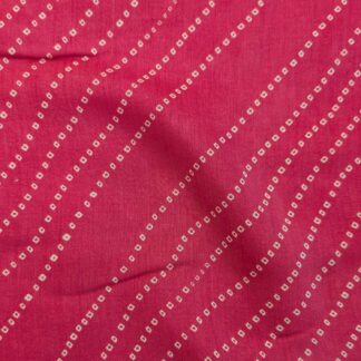 white wavy dots pink muslin silk fabric
