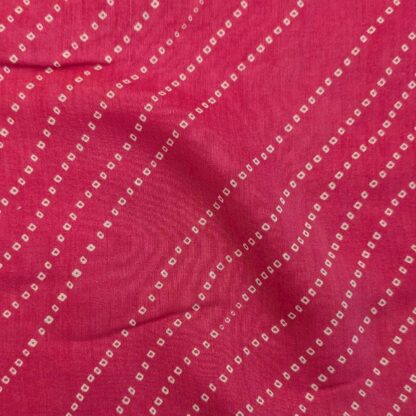 white wavy dots pink muslin silk fabric