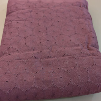 dark mauve cotton embroidered fabric