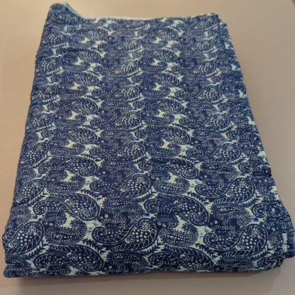 paisley print indigo cotton fabric