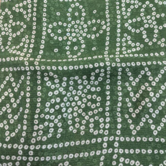 bandhej bottle green chinon fabric