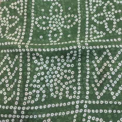 bandhej bottle green chinon fabric
