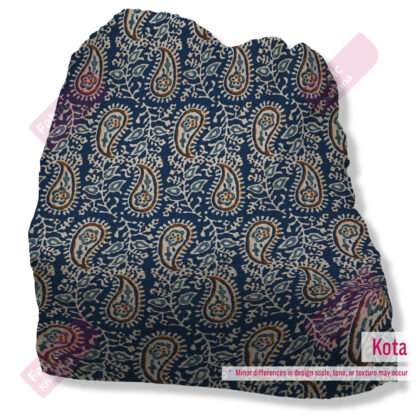 Blue Paisley Print Fabric