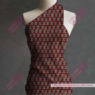 small floral motif maroon fabric