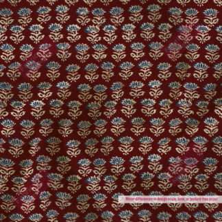 small floral motif maroon fabric