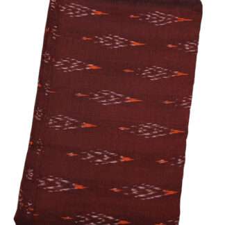 Maroon Ikat Handloom Fabric