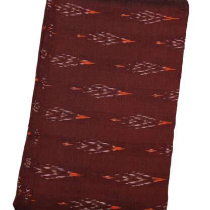 Maroon Ikat Handloom Fabric