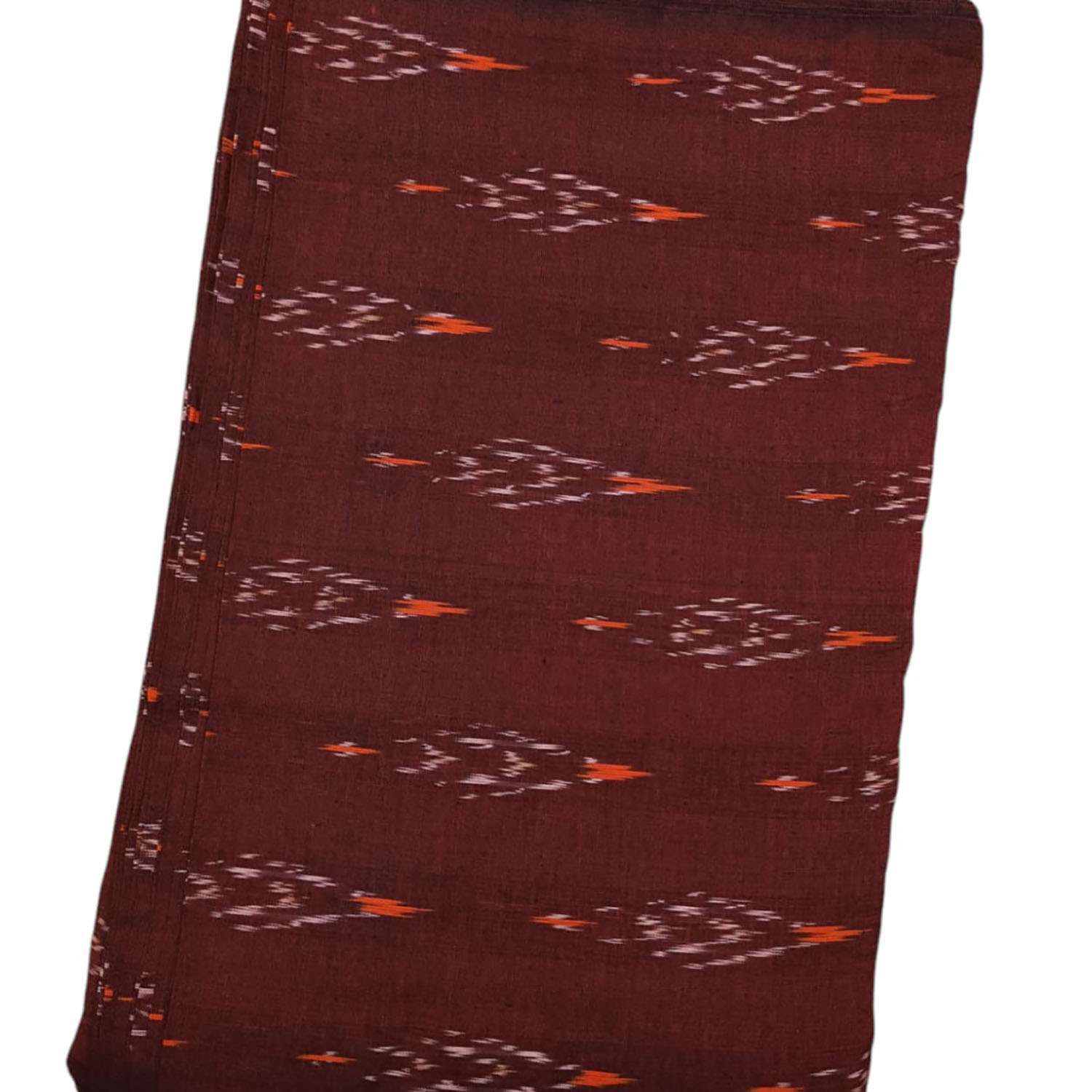 Maroon Ikat Handloom Fabric
