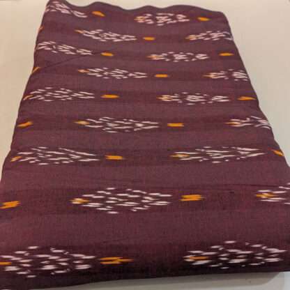 Maroon Ikat Handloom Fabric