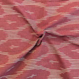 Maroon Ikat Cotton Handloom Fabric