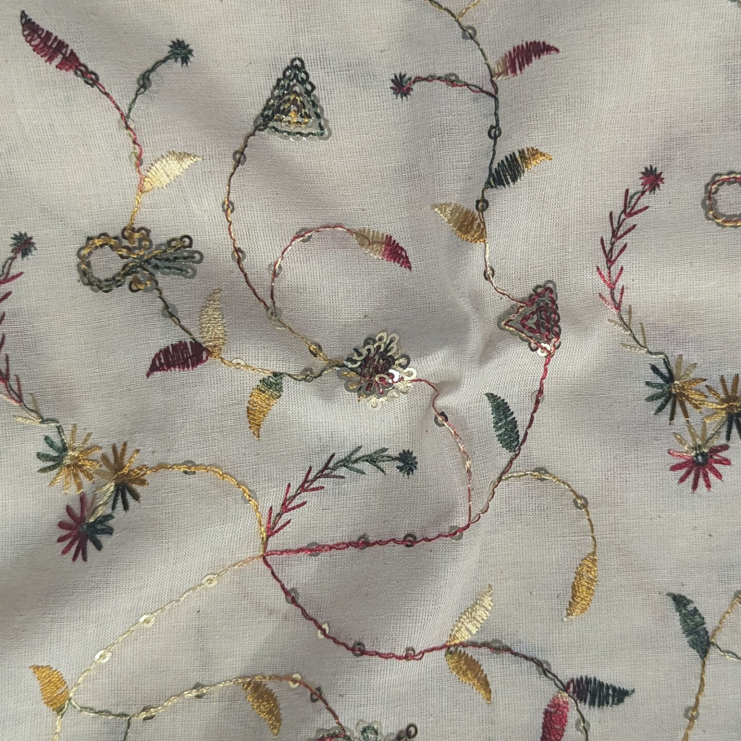 cotton embroidered fabric