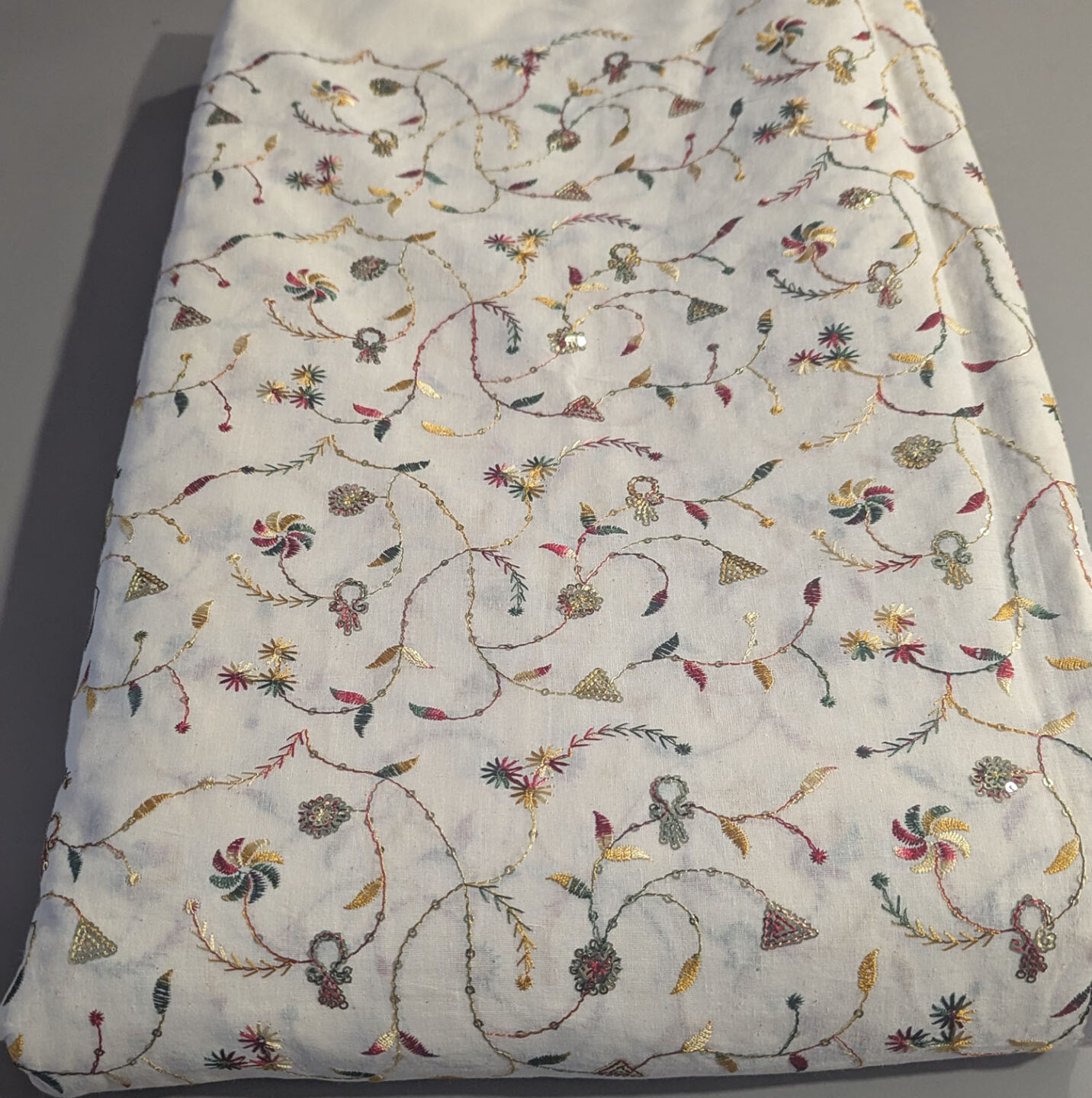 cotton embroidered fabric