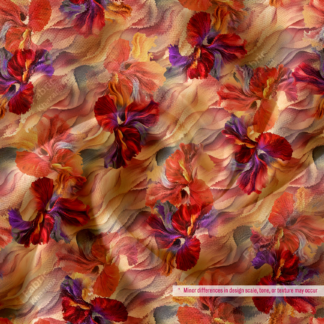 Multicolor Floral Abstract Printed Polyester Fabric