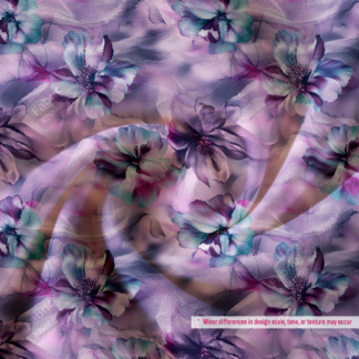 Soft Purple Floral Digital Print Polyester Fabric